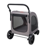 Pet Stroller 4-Wheels Dog Stroller Carrier 160lbs Weight Capacity Portable